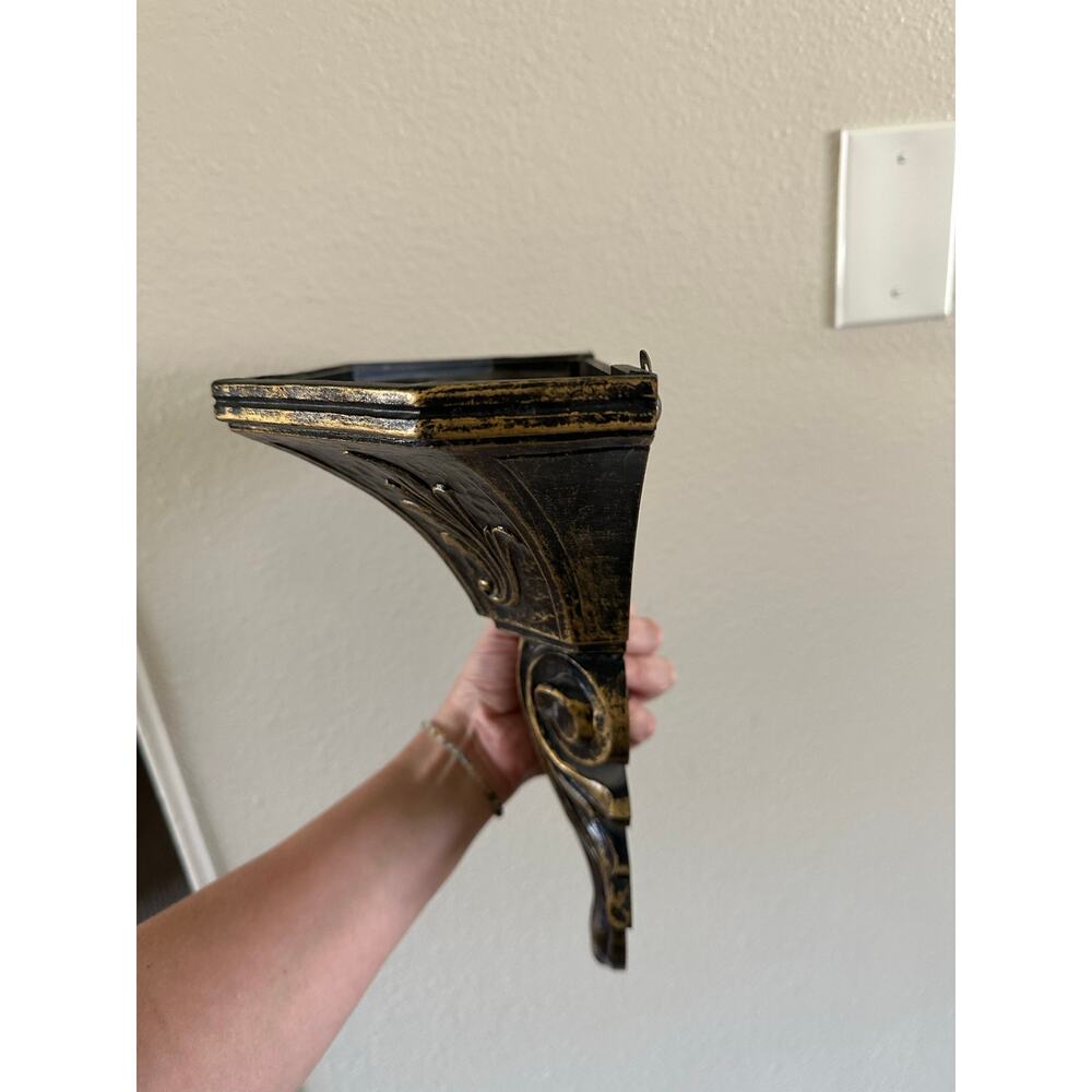 Vintage wall sconce hanging decor plastic 1960s baroque romanic home Victorian - Picture 4 of 5
